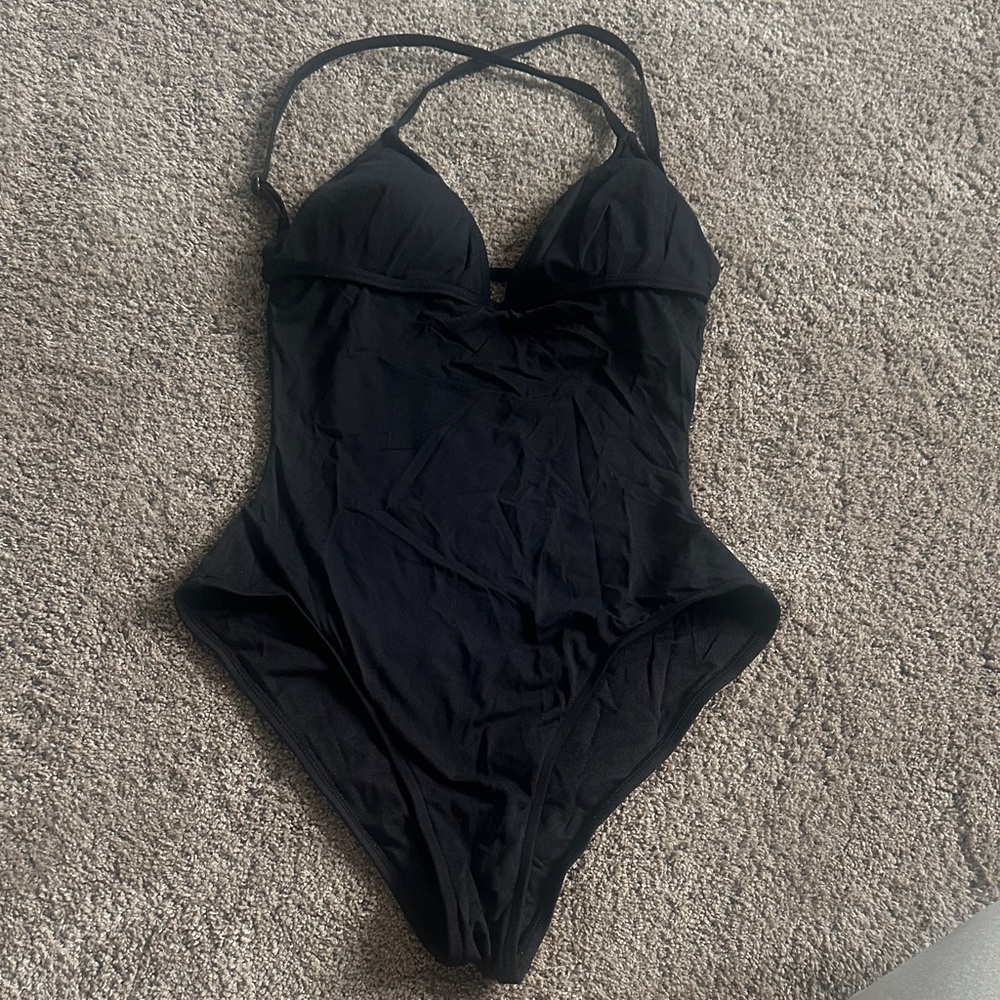 Black One-Piece Swimsuit